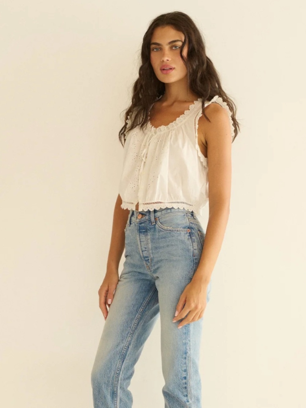 Doen - Traveller Top - Salt - Medium - GUC